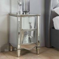 Elysee 2 Drawer Bedside Mirrored