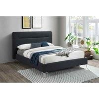 Finn Charcoal Grey Fabric Upholstred Bed Frame 4ft6 Double 5ft Kingsize