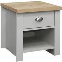 Birlea Lamp Table, Engineered Wood, Grey, One Size