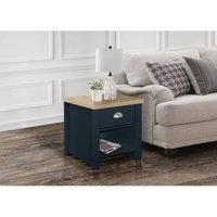 Birlea Lamp Table, Engineered Wood, Blue, One Size