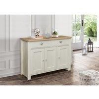 Sideboard Cream & Oak Birlea Highgate 3 Door 2 Drawer Farmhouse Shabby Chic