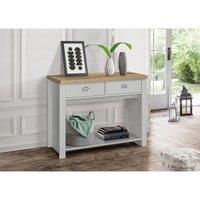 Birlea Highgate 2 Drawer Console Table - Grey & Oak