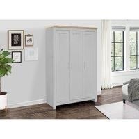 Birlea Highgate 3 Door Wardrobe Grey & Oak Farmhouse Shabby Chic
