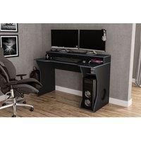 Black Computer Desk Birlea Enzo Gaming Blue Home Office Table