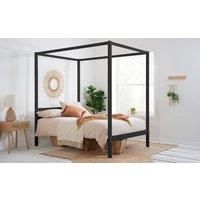 Mercia Four Poster Double Bed Black