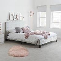 Luxury Grey Fabric Bed - With Storage Option Available - 3Ft, 4Ft, 4'6Ft, 5Ft