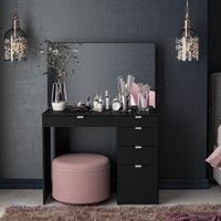Ava 5 Drawer Dressing Table Black