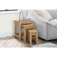 Birlea Furniture Nest of Tables, Brown, One Size