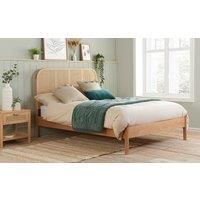 Rattan Super King Size Bed Frame Birlea Margot 180cm 6FT Oak Bedstead