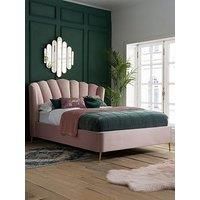 Birlea Pink King Size Ottoman Bed Frame 5FT Fabric Storage Bed Lottie Fan Design