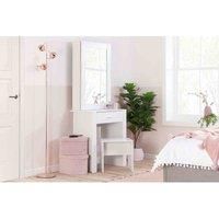 Birlea EVELYN 1 DRAWER SLIDING MIRROR DRESSING TABLE WHITE