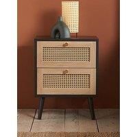 Birlea Bedside Table, Engineered Wood, Black, One Size