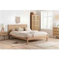 Birlea King Size Rattan Bed Frame Brown Oak Croxley 5FT King 150cm