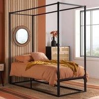 Farringdon Single Metal 4 Poster Bed Black