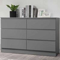 Oslo 6 Drawer Chest Grey