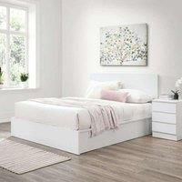 Birlea Oslo Grey Double Ottoman Bed 4FT6 Bedstead Minimalist Design