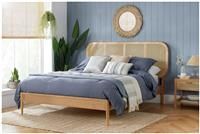 King Size Rattan Bed Frame Birlea Calibra Oak 5FT 150cm Bedstead