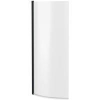 Nuie Pacific Matt Black Profile P-Shaped Bath Screen 1433mm x 715mm - 6mm Glass