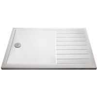 Nuie Rectangular Walk-In Shower Tray 1600mm x 800mm - White