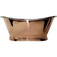 B C Designs BC Designs 1700Mm Boat Bath - Copper Outer Nickel Inner Copper Nickel