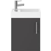 Vault Vanity Unit with Basin Compact Wall Hung & Floor Standing 400mm Wide