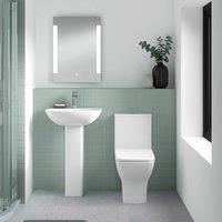 Nuie Ava Basin and Full Pedestal 545mm Wide - 1 Tap Hole