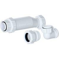 nuie E323 Accessory Modern Bathroom Waste Trap for Furniture Basins, 54mm x 54mm x 266mm, White