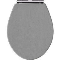 Hudson Reed Richmond Soft Close Toilet Seat Chrome Hinges - Storm Grey