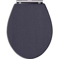Hudson Reed Richmond Soft Close Toilet Seat Chrome Hinges - Twilight Blue