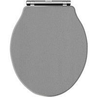 Hudson Reed Chancery Soft Close Toilet Seat Chrome Hinges - Storm Grey