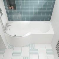 Nuie B-Shaped Shower Bath 1700mm x 735mm/900mm - Left Handed