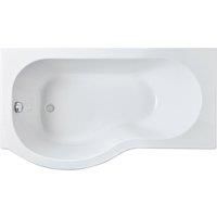 Nuie P-Shaped Shower Bath 1500mm x 700mm/850mm - Left Handed