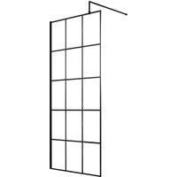 Balterley Black Wetroom Screen - 900mm x 1950mm