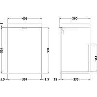 Hudson Reed Fusion 400Mm Vanity Unit & Basin - Grey Woodgrain