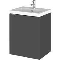 Hudson Reed Fusion 400Mm Vanity Unit & Basin - Gloss Grey