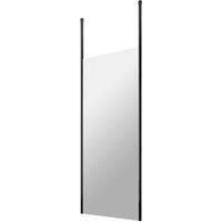 Hudson Reed 700mm Wetroom Screen With Ceiling Posts - Matt Black