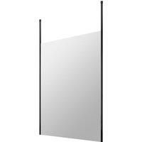 Hudson Reed 1400mm Wetroom Screen With Ceiling Posts - Matt Black