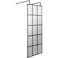 Hudson Reed 700mm Frame Screen With Arms And Feet - Matt Black