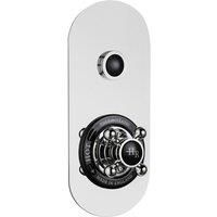 Hudson Reed Traditional Push Button Shower Valve single Outlet - Black Chrome