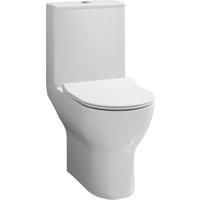 Nuie Close Coupled Toilet White Modern Pan Cistern & Soft Close Seat Bathroom