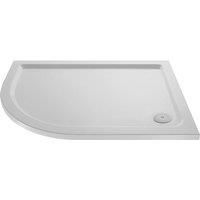 Nuie Slip-Resistant Left Hand Offset Quadrant Shower Tray 1200 x 800mm Slimline