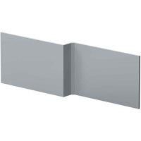 Nuie Satin Grey 1700mm Square Shower Bath Front Panel - MOF273