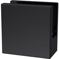 Nuie WRSF008 Extra Modern Bathroom Wetroom Screen Foot and Wall Bracket, 45mm, Matt, Satin Black