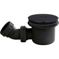 Nuie STW002 Modern Bathroom Easy Clean Fast Flow Shower Waste, 78mm, Matt, Satin Black