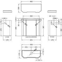 B C Designs BC Designs Victrion High Level Cistern White