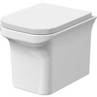 Nuie Ava Wall Hung Rounded Pan & Soft Close Seat - White