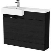 Hudson Reed Fusion 1100mm Combined Vanity Unit Charcoal Black 904mm H X 1105mm W X 360mm D