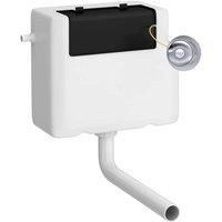 Hudson Reed Universal Access Cistern & Traditional Chrome Flush Plate - White