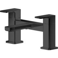 Nuie Windon Pillar Mounted Bath Filler Tap - Matt Black