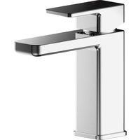Nuie Windon Mini Mono Basin Mixer Tap with Push Button Waste - Chrome